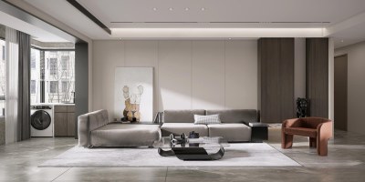 现代家居客厅3D模型下载